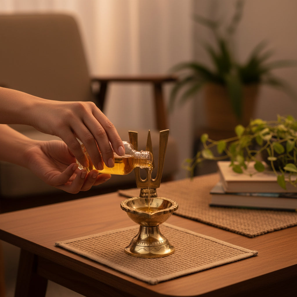 Brass Diya Traditional Lighting