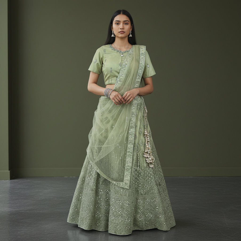 Net Embroidered Lehenga Primary Use