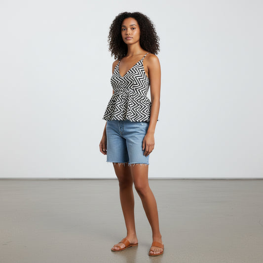 Cotton Peplum Style Tunic