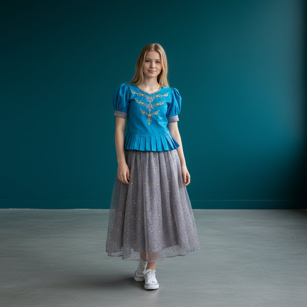 Net Silk Blend Choli Set for Lehenga