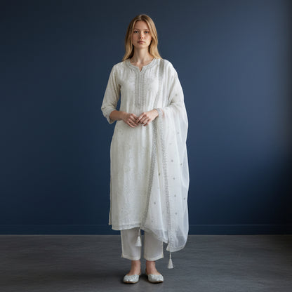 Sheer Georgette Kurta Set for Elegant Gatherings