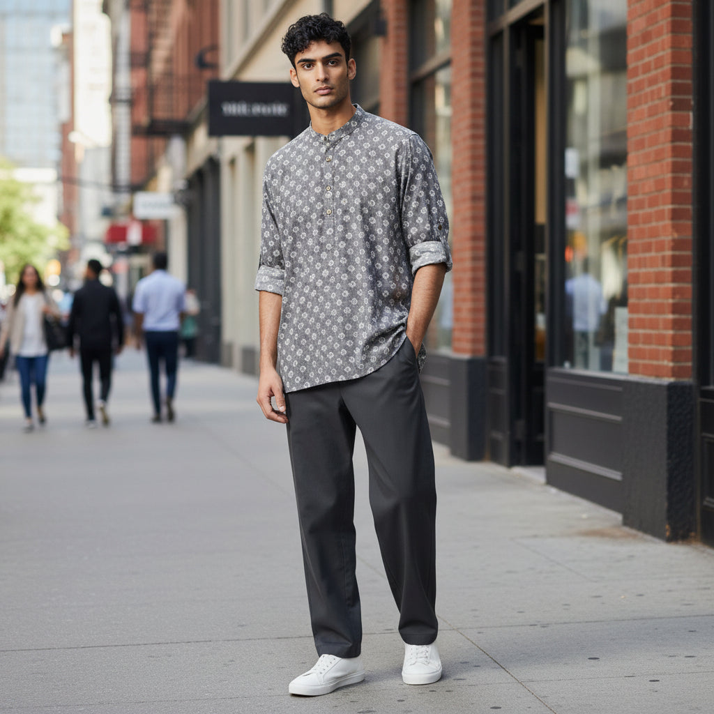 Cotton Polyester Half Kurta