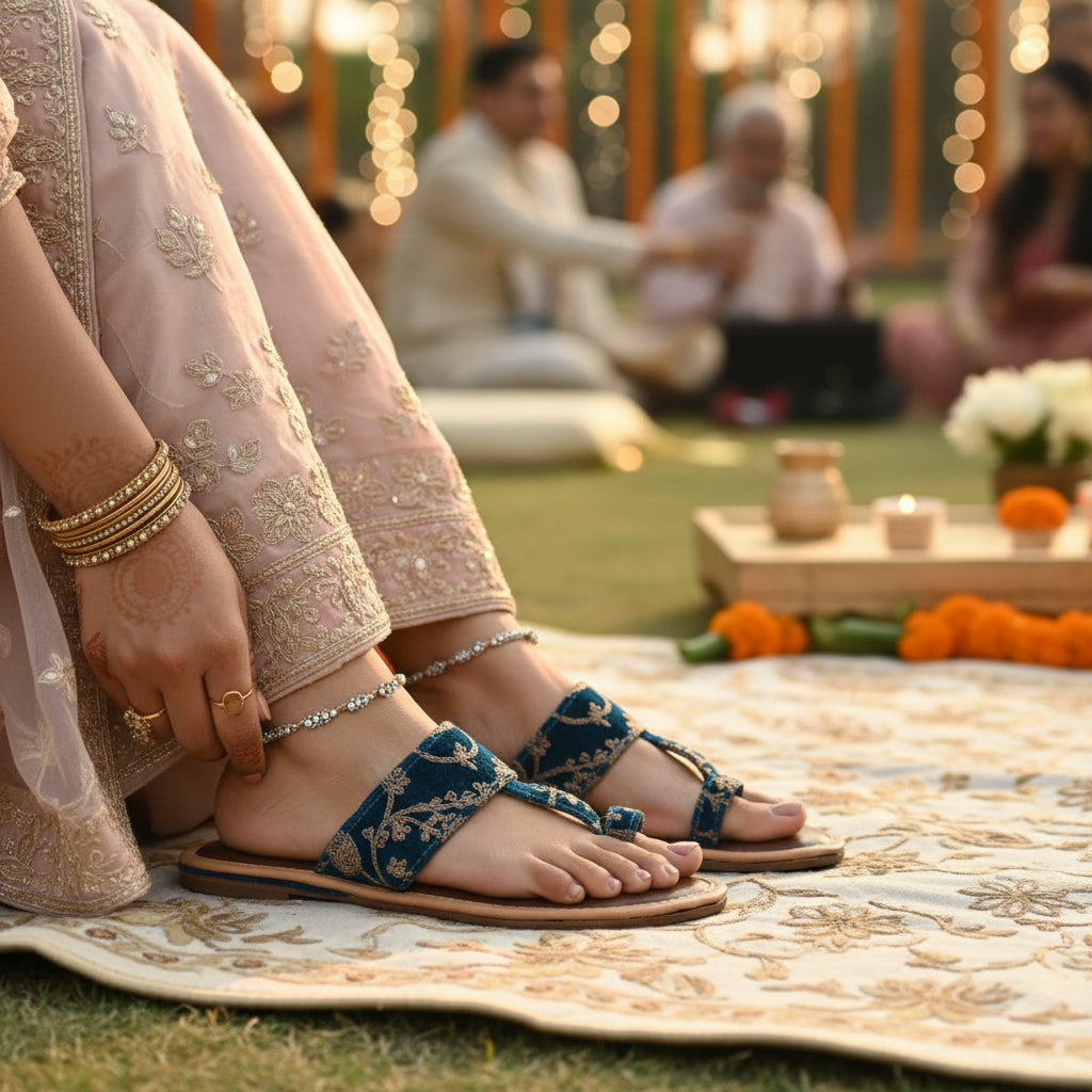 Floral Block Mules