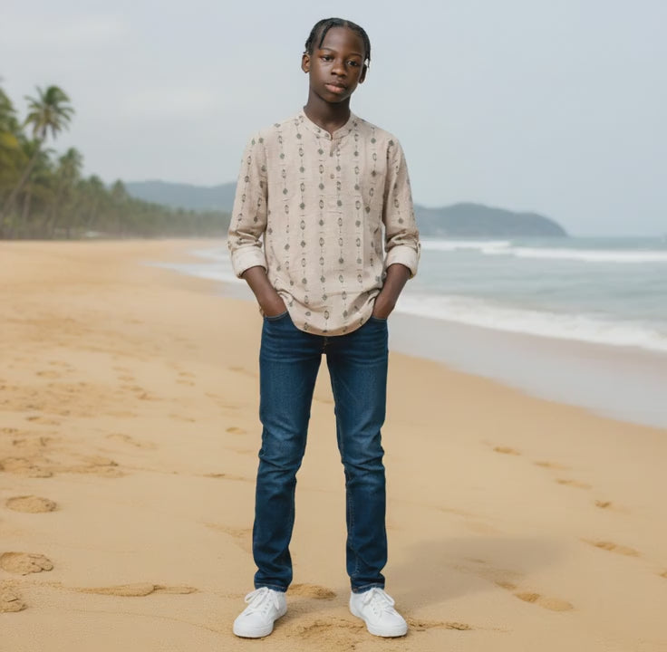 Linen Cotton Half Kurta