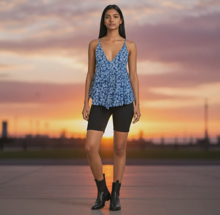 Cotton Peplum Tunic