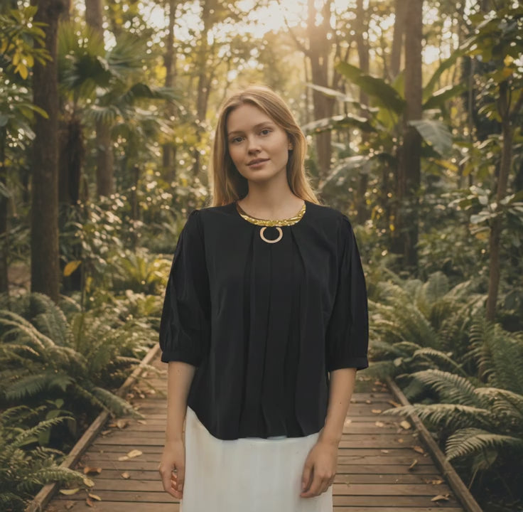 Lightweight Crepe Tunic Top for Everyday Comfort