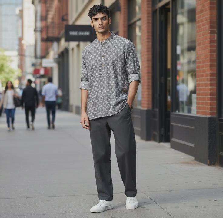 Cotton Polyester Half Kurta