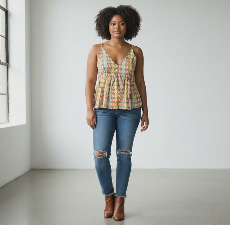 Cotton Peplum Top Tunic