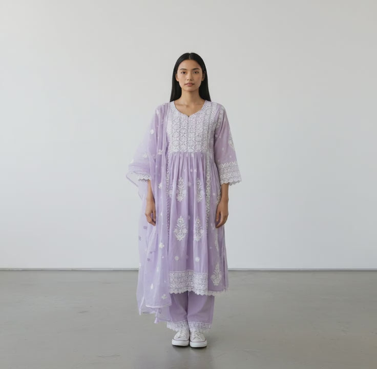 Cotton Bobby Kurta Set