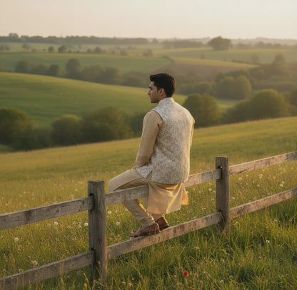 Cotton Silk Blend Kurta Set 3 Piece