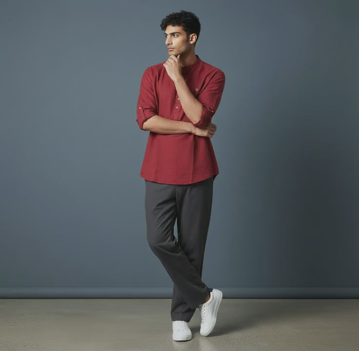 Linen Cotton Half Kurta
