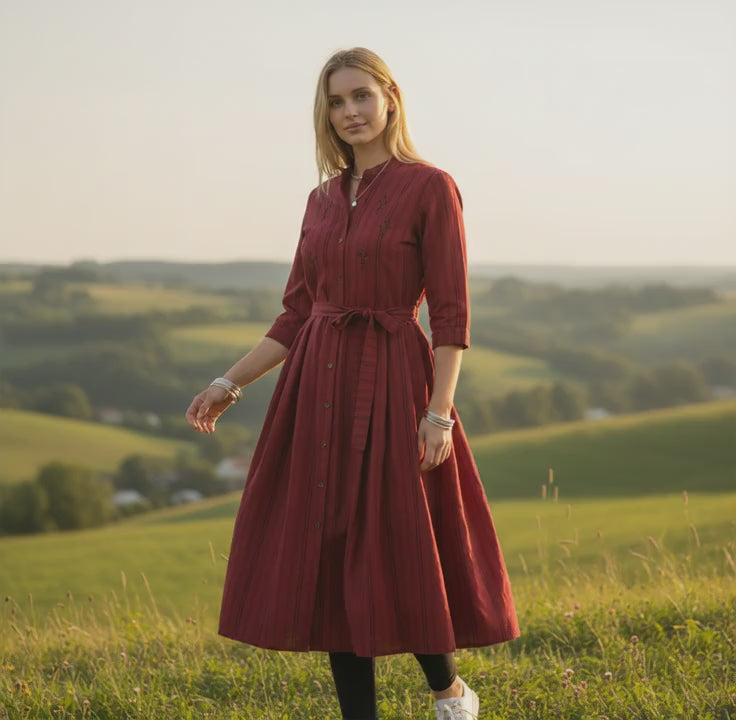 Cotton Striped Frock for Everyday Wear