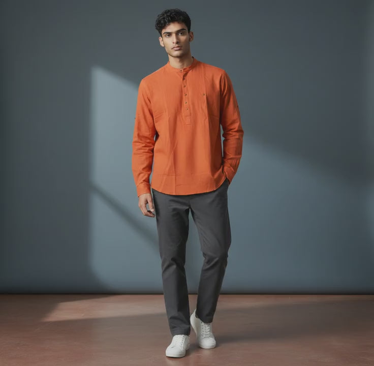 Linen Cotton Half Kurta