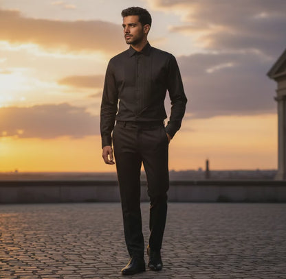 Cotton Polyester Tuxedo Shirt