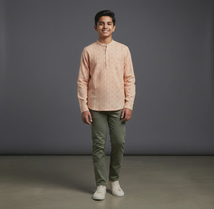 Cotton-Polyester Half Kurta