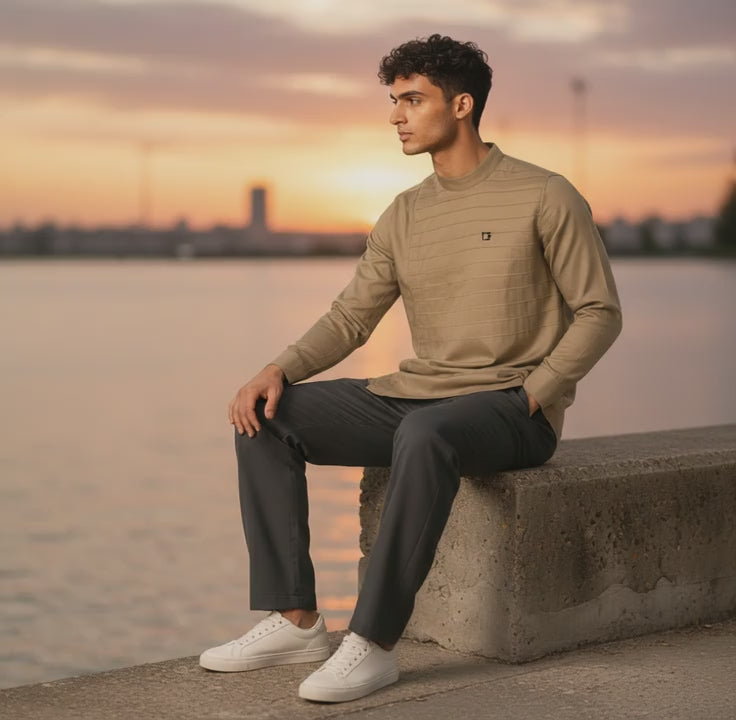Cotton-Polyester Long Sleeve Casual Shirt