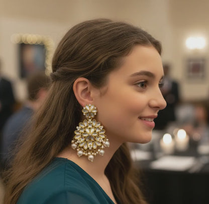 Gold Plated Choker with V Drop