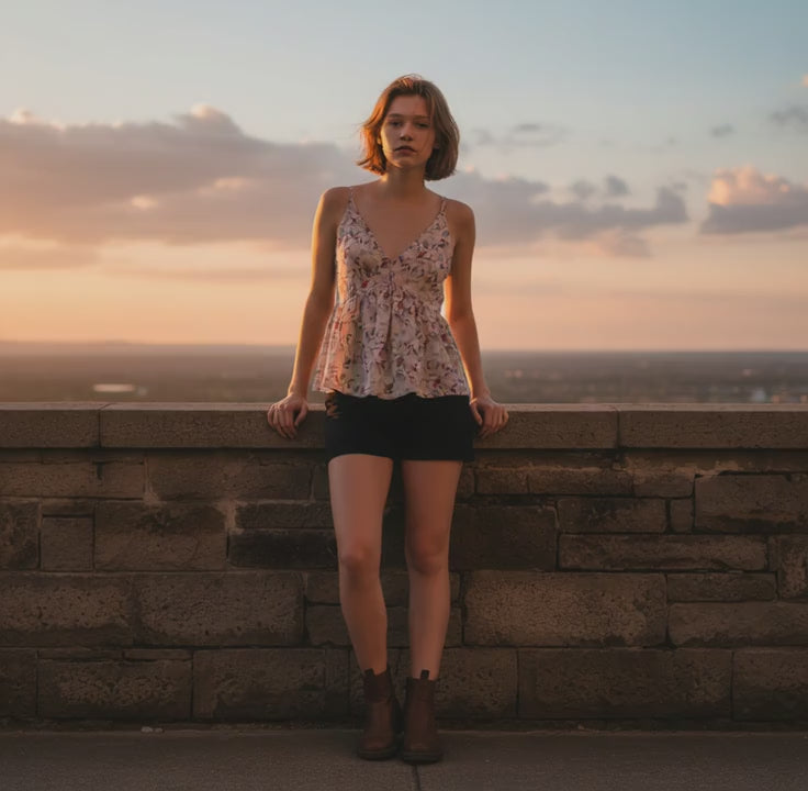 Cotton Peplum Top Tunic