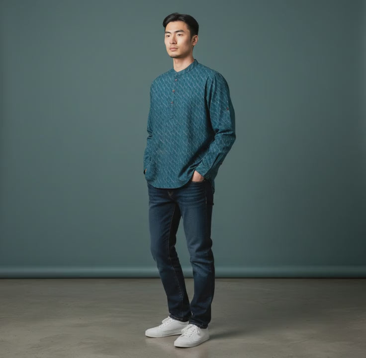 Cotton Polyester Half Kurta