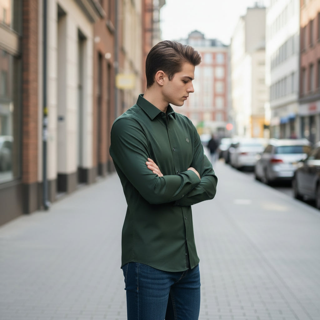 Lycra Shirt Designer Casual