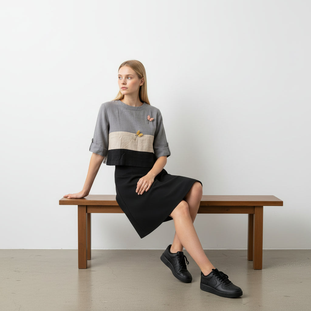 Designer Linen Top