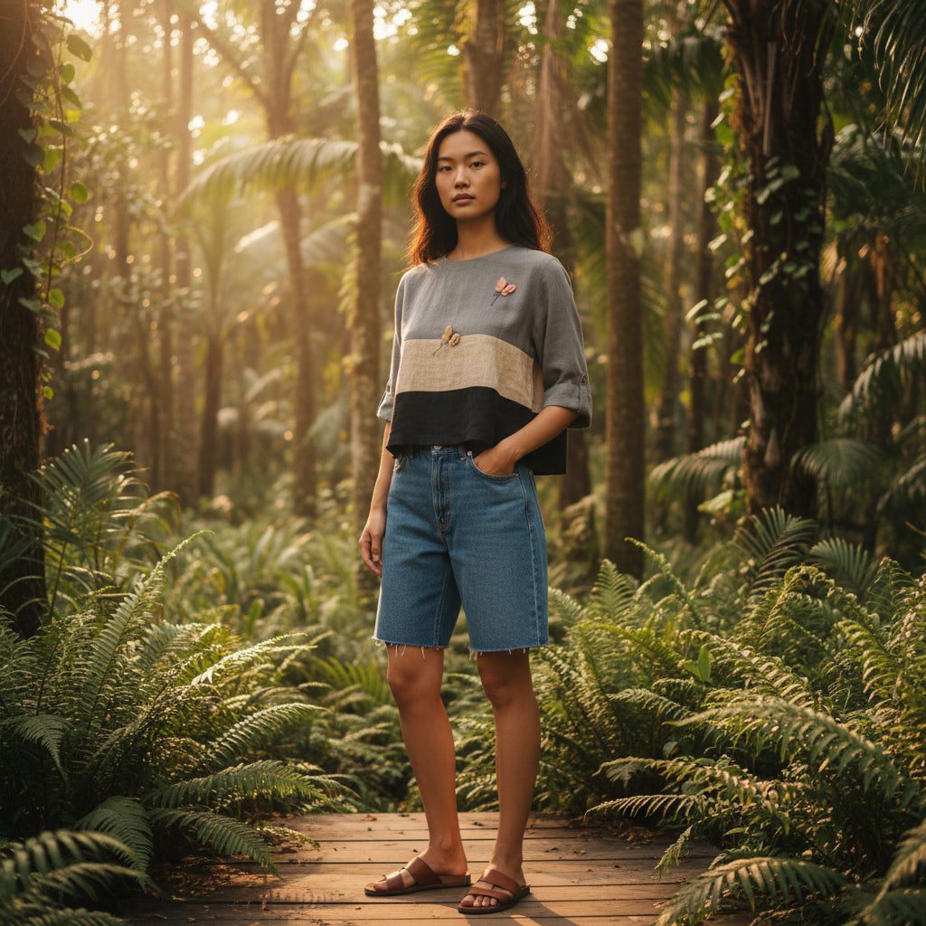 Designer Linen Top