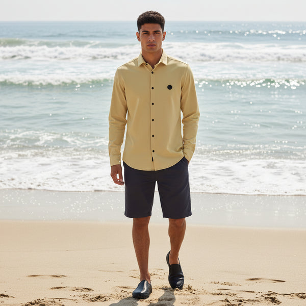 Lycra Casual Shirt Designer Fit