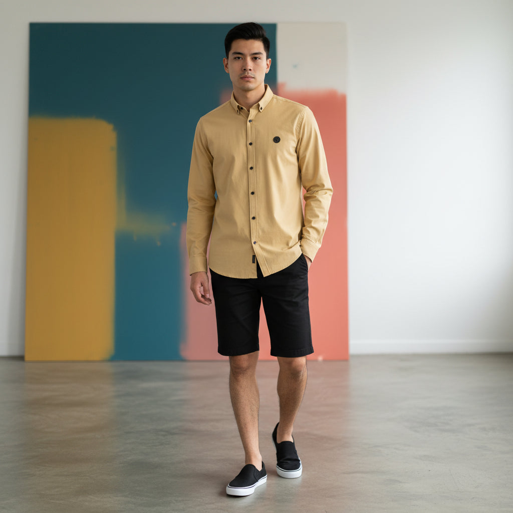 Lycra Casual Shirt Designer Fit